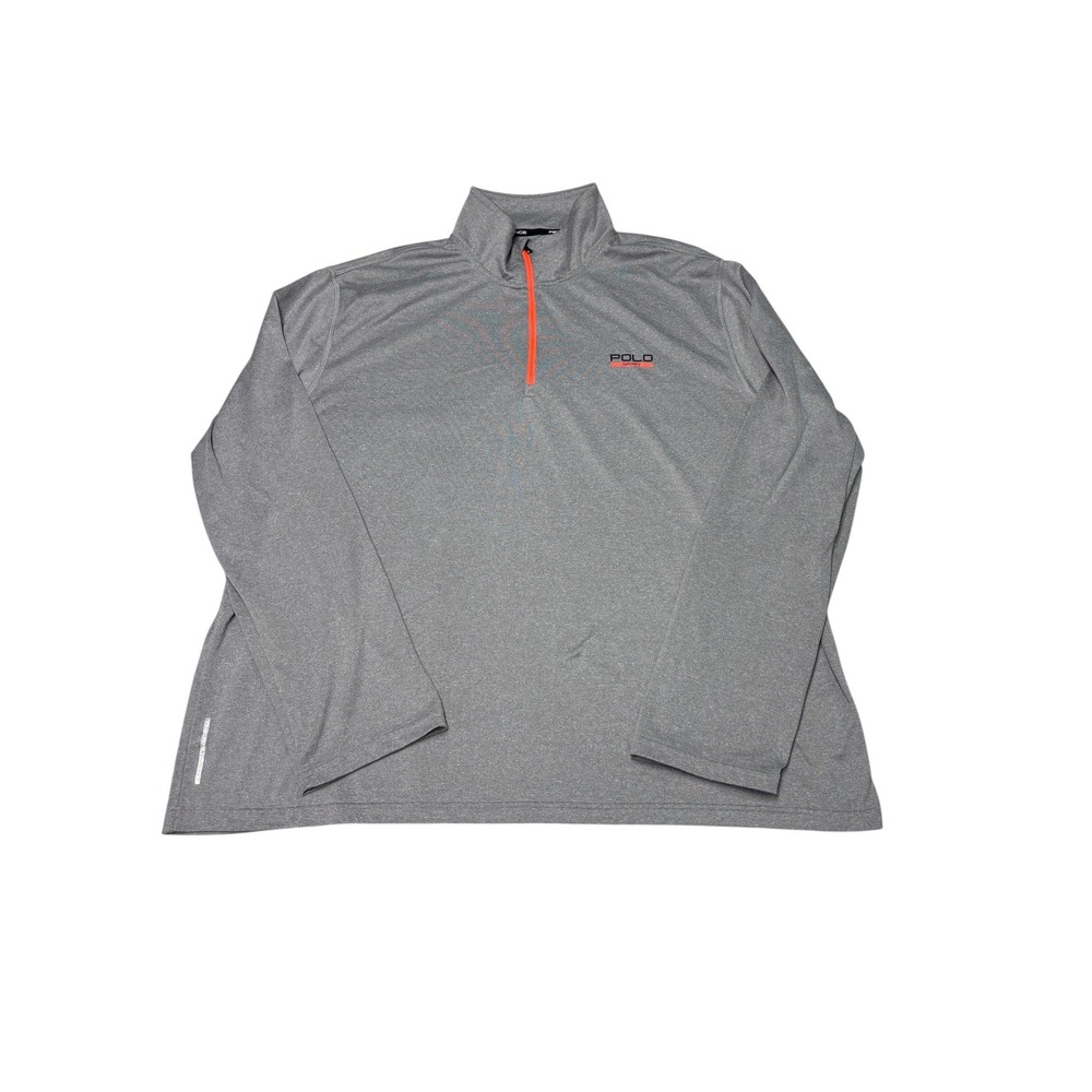 Polo Sport Ralph Lauren Mens XXL Gray ThermoVent Quarter Zip Pullover Shirt